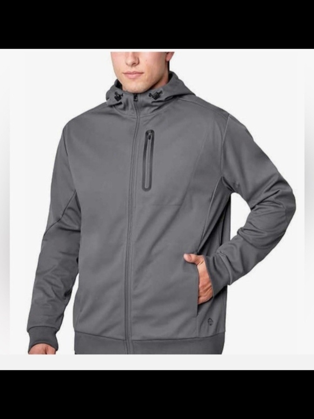 Mondetta Men's Slate Gray Hooded Performance Jacket